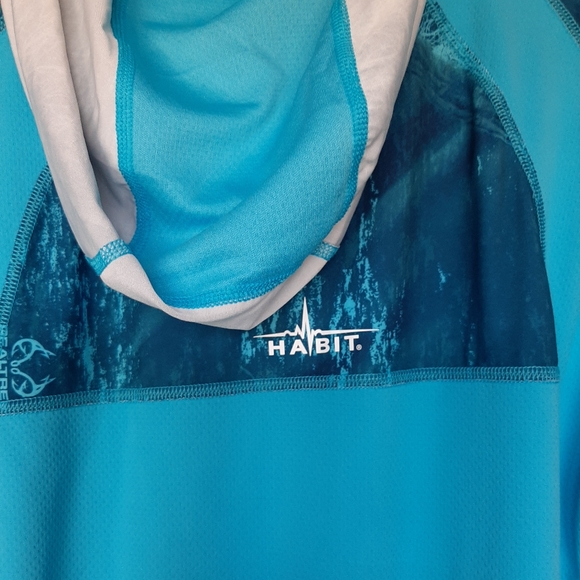 HABIT - Hooded performance stretch light weight 1/4 zipped jacket for men - Picture 7 of 10